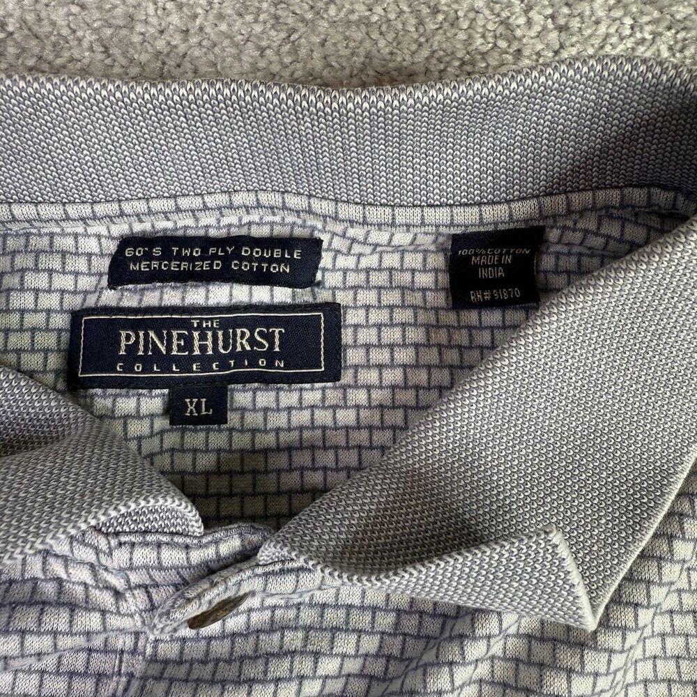 The Pinehurst Collection Shirt Men’s XL Gray Putterboy Short Sleeve Polo - Picture 3 of 8
